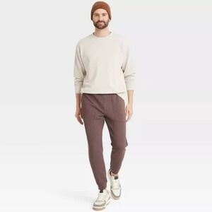 Mens Brown Heavy Waffle Joggers Size Small - All In Motion